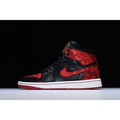 Nike Erkek Air Jordan 1 High Siyah / Kırmızı Basketbol Ayakkabısı Türkiye - LDLOHB3C